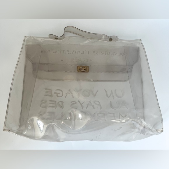 HERMES vinyl Kelly stadium bag - Picture 2 of 4